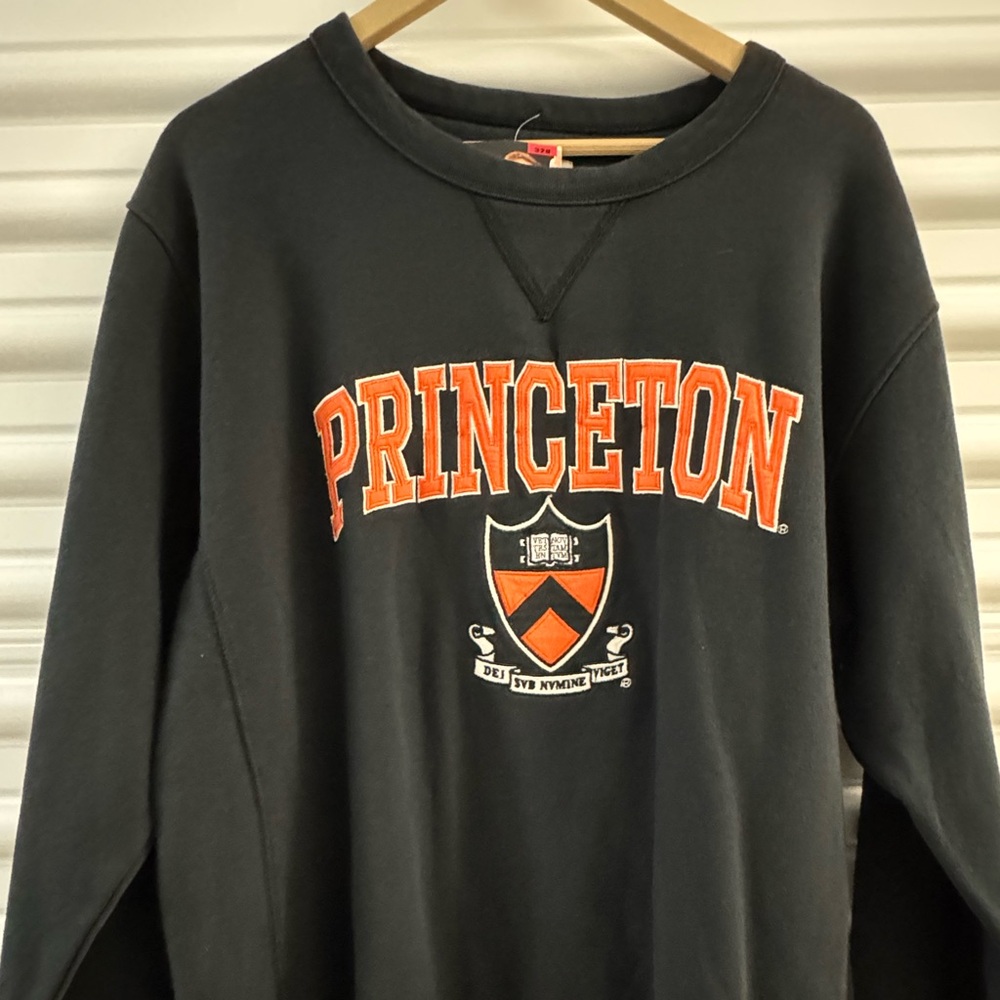 Princeton Tigers University  Black Sweater League Brand Size Large